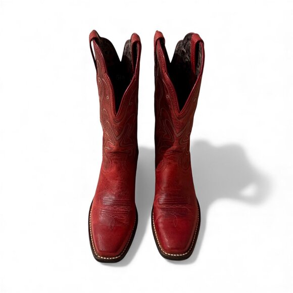 Womens Ariat Red Cowboy Boots Size 6.5 - Picture 10 of 10